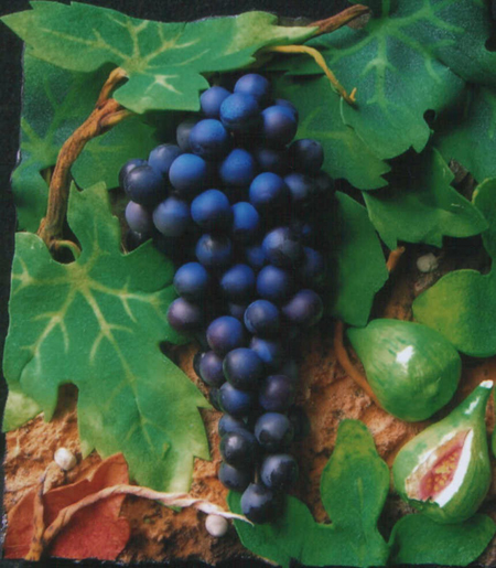 Piero Gilardi uva e fichi cm. 30x30.jpg
